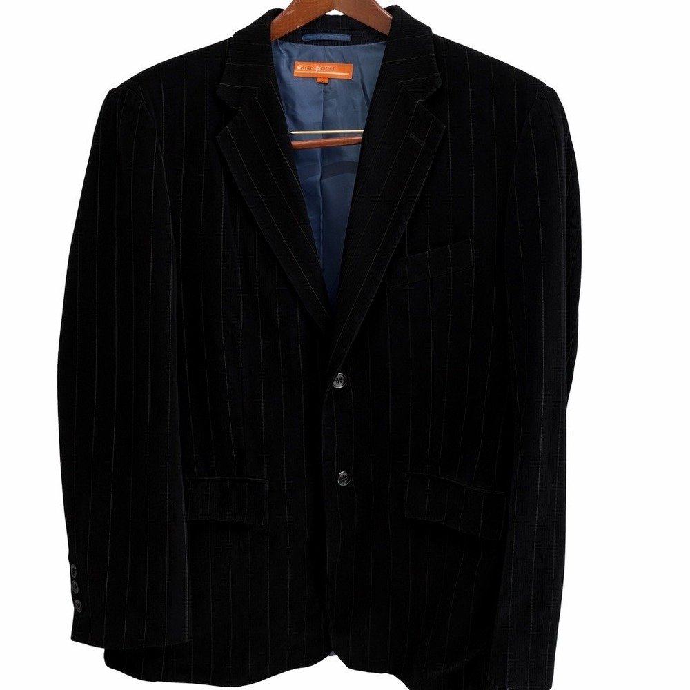 Sette Ponti Black Corduroy Blazer Jacket‎ Men's Large L Cotton Lined Vintage